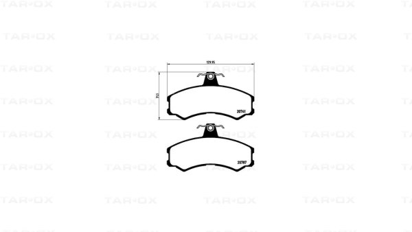 Tarox Bremsbeläge Vorderachse passend für Alfa Romeo AR6 & Fiat Ducato (Talento)