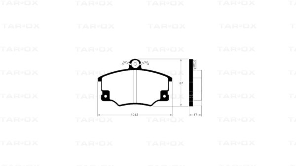 Tarox Bremsbeläge Vorderachse passend für Alfa Romeo Alfa Romeo 145/146, 155 & Autobianchi Y10  & Fiat Barchetta, Punto, Regata, Ritmo, Tempra, Uno, Dedra & Lancia Delta, Prisma, Y10