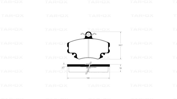 Tarox Bremsbeläge Vorderachse passend für Alpine GTA & Dacia Logan & Peugeot 205, 309 & Renault 11, 19, 21, 25, 30, 5 Super, 9, Alpine GTA, Clio B, Espace Mk1/Mk2, Fuego, Megane, Scenic, Twingo