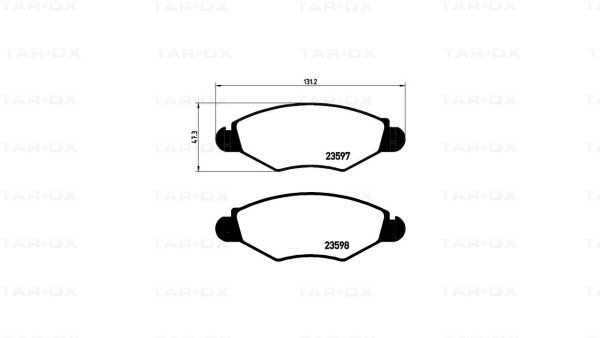 Tarox Bremsbeläge Vorderachse passend für Citroen Xsara, Nissan Kubistar, Peugeot 206 & Renault Kangoo