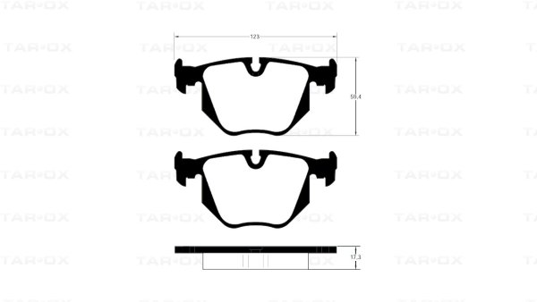 Tarox Bremsbeläge Hinterachse passend für BMW 3er (E46), 5er (E34), 7er (E38), 7er (E65/E66), 8er (E31), M5 (E39), X3 (E83), Z4 (E85/E86) & Land Rover Range Rover Mk3