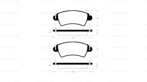 Tarox Bremsbeläge Vorderachse passend für Peugeot 206 & Peugeot 306
