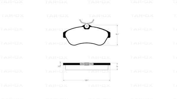 Tarox Bremsbeläge Vorderachse passend für Citroen C2, Citroen C3 & Peugeot 208
