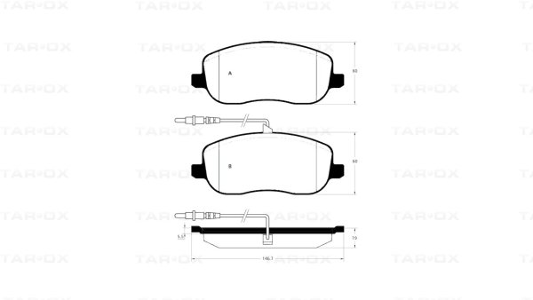 Tarox Bremsbeläge Vorderachse passend für Citroen C8, Fiat Ulysse, Lancia Phedra, Lancia Thesis & Peugeot 807