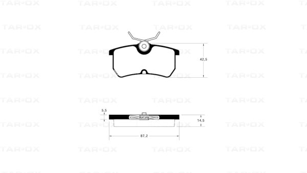 Tarox Bremsbeläge Hinterachse passend für Ford Fiesta Mk5/Mk6 & Ford Focus Mk1