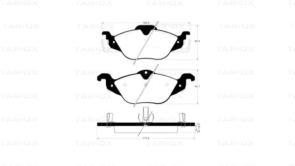 Tarox Bremsbeläge Vorderachse passend für Opel Astra G & Vauxhall Astra Mk4