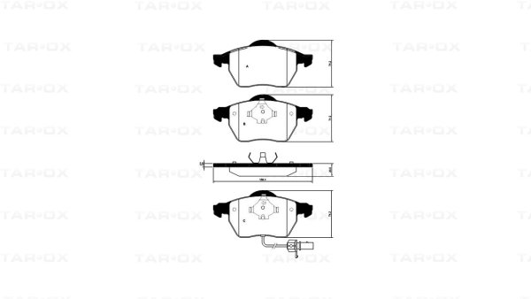 Tarox Bremsbeläge Vorderachse passend für Audi A4 Cabriolet, Audi A6 (quattro)(C5), Audi A6 quattro (C5), Skoda Superb I & VW Golf Mk4