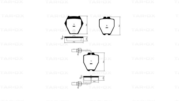 Tarox Bremsbeläge Vorderachse passend für Audi A8 (4D) & Audi A8 quattro (4D)