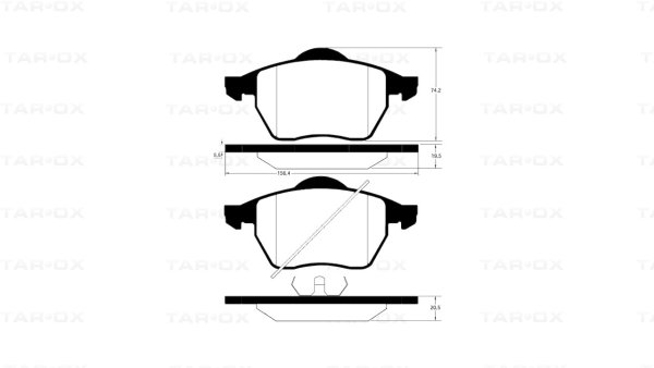 Tarox Bremsbeläge Vorderachse passend für Audi, Ford, Seat, Skoda & VW
