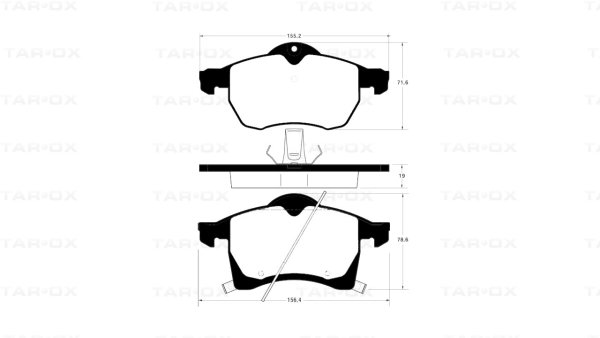 Tarox Bremsbeläge Vorderachse passend für Opel Astra G, Opel Zafira & Vauxhall Astra Mk4, Vauxhall Zafira