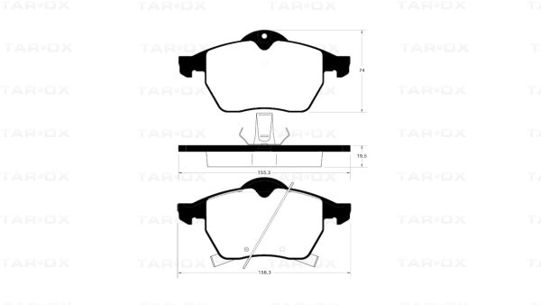 Tarox Bremsbeläge Vorderachse passend für Opel Calibra, Opel Vectra B, Opel Zafira B, Saab 9-3, Saab 900, Vauxhall Calibra, Vauxhall Vectra, Vauxhall Zafira B