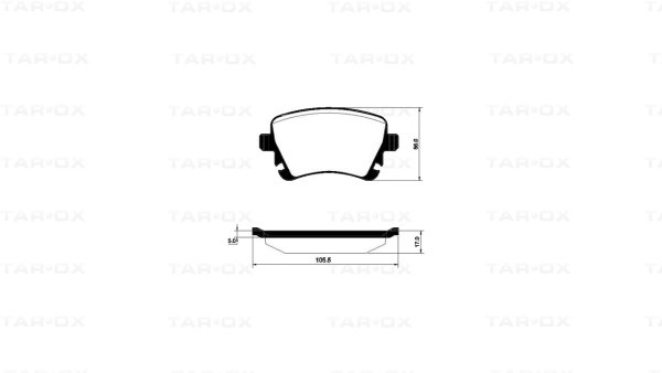 Tarox Bremsbeläge Hinterachse passend für Audi, Seat, Skoda & VW