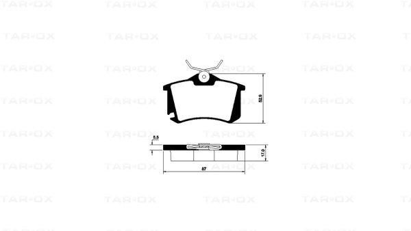 Tarox Bremsbeläge Hinterachse passend für Audi A1 (8X1), Audi A3 (8P), Audi A4 (B7), Seat Ibiza, Skoda Fabia, VW Golf Mk5/6, VW Polo Mk5, VW T-Cross