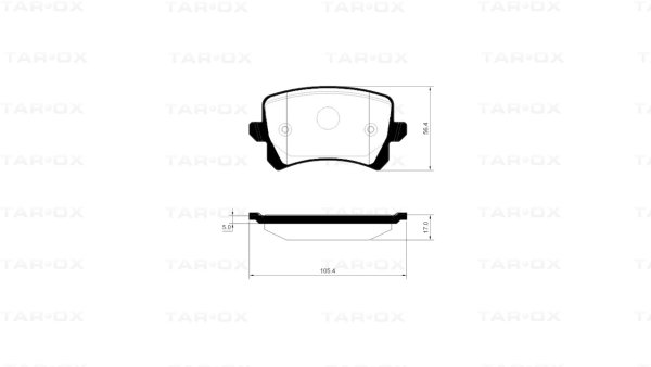 Tarox Bremsbeläge Hinterachse passend für VW Passat Mk7 (3C2)