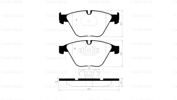 Tarox Bremsbeläge Vorderachse passend für BMW 3er (E90/E92) & BMW X1 (E84)