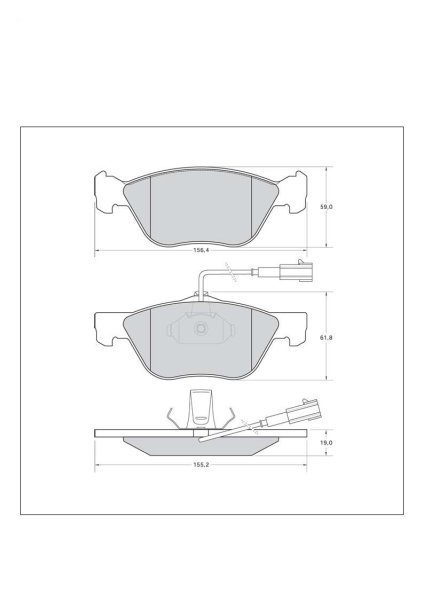 Tarox Bremsbeläge Vorderachse passend für Alfa Romeo 145/146, 147, 155, 156, 166, GT, GTV, Spider & Fiat Brava/Bravo, Coupe, Marea, Multipla, Punto & Lancia Delta, Lybra