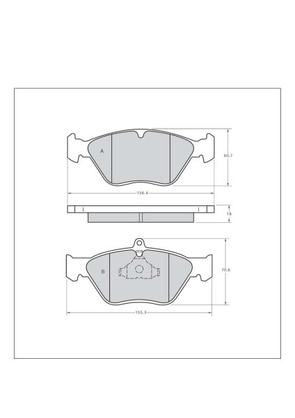 Tarox Bremsbeläge Vorderachse passend für Opel Calibra, Opel Omega B, Opel Vectra A, Saab 900, Vauxhall Calibra, Vauxhall Cavalier Mk3, Vauxhall Omega