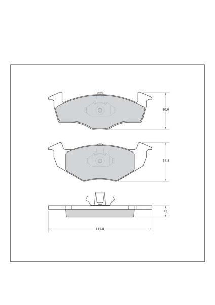 Tarox Bremsbeläge Vorderachse passend für Audi A2 (8Z), Seat Cordoba, Seat Ibiza