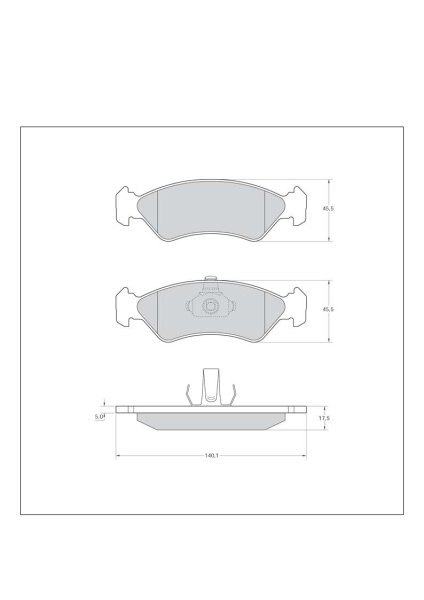 Tarox Bremsbeläge Vorderachse passend für Ford Courier, Ford Fiesta Mk4, Ford Ka & Mazda 121