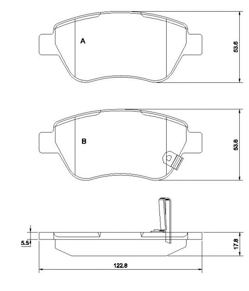 Tarox Bremsbeläge Vorderachse passend für Fiat Punto Evo, Opel Corsa D, Vauxhall Corsa Mk3 (D)