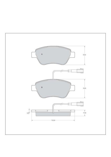 Tarox Bremsbeläge Vorderachse passend für Alfa Romeo MiTo, Citroen Nemo & Fiat 500, Bravo, Doblo, Grande Punto, Idea, Panda, Punto Evo, Stilo & Lancia Musa