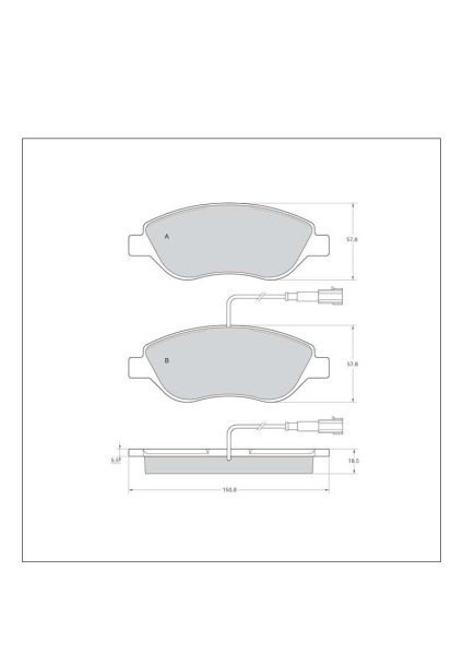 Tarox Bremsbeläge Vorderachse passend für Alfa Romeo MiTo, Fiat Bravo, Fiat Stilo