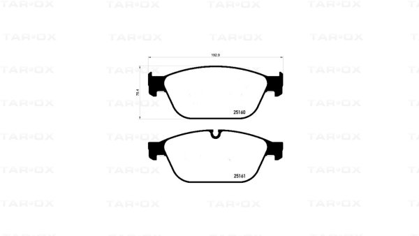 Tarox Bremsbeläge Vorderachse passend für Audi Q5 (8R) & Audi S4 quattro (B8)