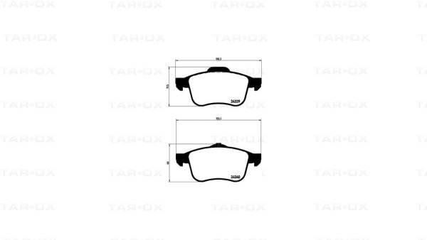 Tarox Bremsbeläge Vorderachse passend für Alfa Romeo 159, Alfa Romeo Brera, Alfa Romeo Giulietta & Lancia Delta III