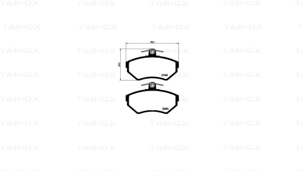 Tarox Bremsbeläge Vorderachse passend für Audi 80 (quattro)(B3)(B4), 90 (quattro)(B3), A4 (B5), A4 (B7), Cabriolet (89) & VW Golf Cabriolet, Golf Mk3, Passat Mk3/4, Polo Variant, Vento