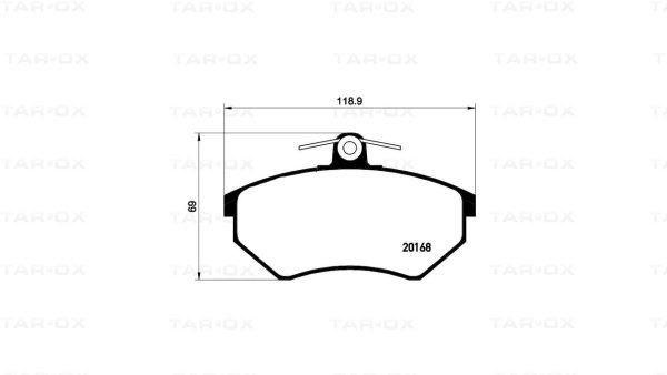 Tarox Bremsbeläge Vorderachse passend für Audi 100 (C3), A4 (B5), Coupe (81), quattro (85) & Seat Arosa, Cordoba, Ibiza, Toledo & VW Corrado, Golf Cabriolet, Golf, Jetta, Lupo, Polo, Scirocco, Vento