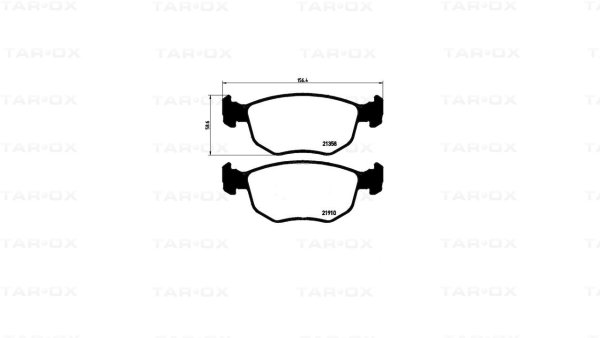 Tarox Bremsbeläge Vorderachse passend für Ford Escort Mk3/4/5, Ford Orion Mk3, Ford Scorpio Mk1/Granada Mk3, Ford Sierra & TVR Chimaera, TVR Griffith