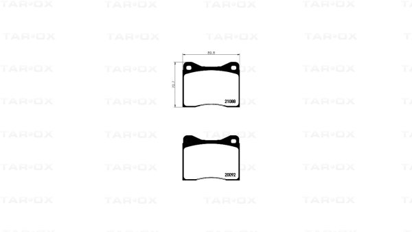 Tarox Bremsbeläge Vorderachse passend für BMW M1, Ford Sierra & Lamborghini Countach