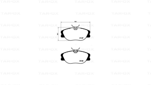 Tarox Bremsbeläge Vorderachse passend für Alfa Romeo 155, Spider & Fiat Coupe, Croma, Tipo, Dedra, Delta, Kappa, Thema