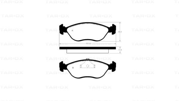 Tarox Bremsbeläge Vorderachse passend für Volvo 440/460 & Volvo 480