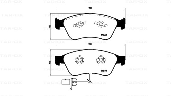Tarox Bremsbeläge Vorderachse passend für Audi A8 (4E), Audi A8 quattro (4E) & Audi S6 quattro (C6)