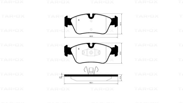 Tarox Bremsbeläge Vorderachse passend für BMW 1er (E81/E87)(E88) & BMW 3er (E90/E92)