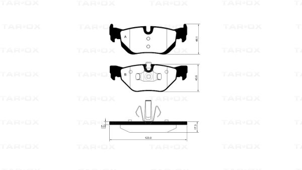 Tarox Bremsbeläge Hinterachse passend für BMW 1er (E81/E87)(E88)(E82), BMW 3er (E90/E92), BMW X1 (E84)