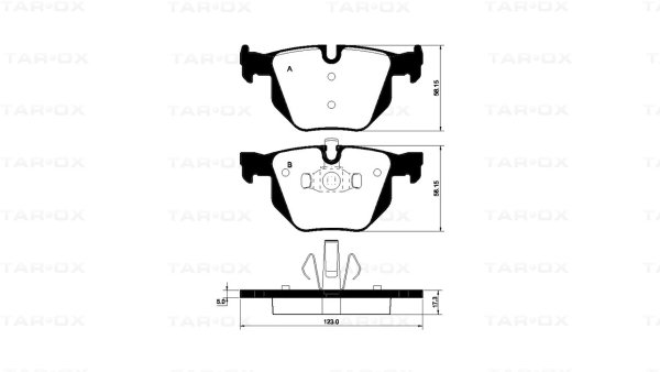 Tarox Bremsbeläge Hinterachse passend für BMW 3er (E90/E92) & BMW X1 (E84)