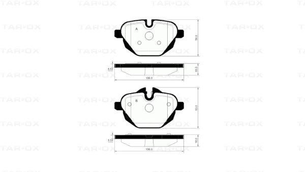 Tarox Bremsbeläge Hinterachse passend für BMW 5er (G30/G31), BMW X3 (F25), BMW Z4 (E89)