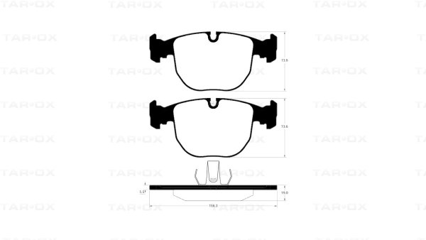 Tarox Bremsbeläge Vorderachse passend für BMW 5er (E39), BMW 7er (E38), BMW 8er (E31), BMW M5 (E39), BMW X5 (E53) & Land Rover Range Rover Mk3