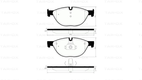 Tarox Bremsbeläge Vorderachse passend für BMW 5er (F10/F11), BMW 5er GT (F07), BMW 6er (F12-F13), BMW 7er (F01/F02/F03/F04)