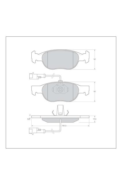 Tarox Bremsbeläge Vorderachse passend für Alfa Romeo 145/146, Fiat Brava/Bravo, Fiat Marea, Fiat Punto, Lancia Dedra, Lancia Delta