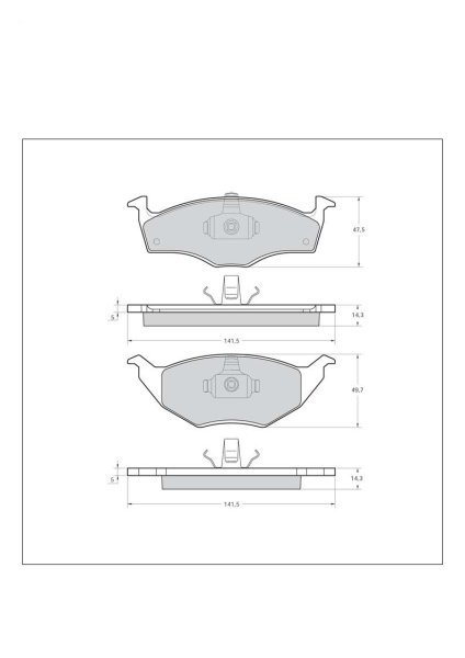 Tarox Bremsbeläge Vorderachse passend für VW Lupo (6X)