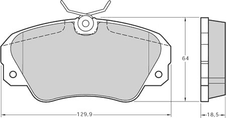 Tarox Bremsbeläge Vorderachse passend für Opel Omega A/B, Opel Senator B & Vauxhall Carlton, Vauxhall Omega