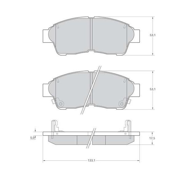 Tarox Bremsbeläge Vorderachse passend für Toyota Camry, Toyota Celica, Toyota Rav 4 Mk1