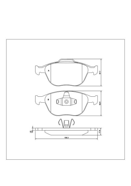 Tarox Bremsbeläge Vorderachse passend für Ford Fiesta Mk5 & Ford Focus Mk1