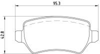 Tarox Bremsbeläge Vorderachse passend für Opel GT