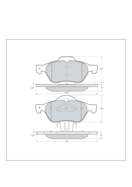 Tarox Bremsbeläge Vorderachse passend für Renault Laguna II/III & Renault Megane II