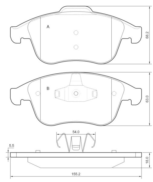 Tarox Bremsbeläge Vorderachse passend für Renault Megane III