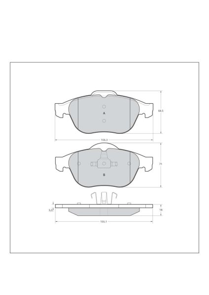 Tarox Bremsbeläge Vorderachse passend für Renault Espace Mk4, Renault Laguna II, Renault Velsatis